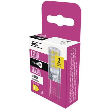 ZQ9536 LED CLS JC 2,5W(32W) 350lm G9 NW 1