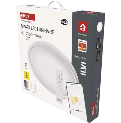 ZM5192 GoSmart chytré LED svítidlo ILVI , přisazené, kruhové, 45W, CCT, stmívatelné, Wi-Fi + DO 8