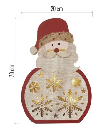DCWW24 5LED XMAS  WOOD SANTA 2AAA WW 4