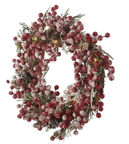 DCTW18 20LED XMAS WREATH DECO 2AA WW 2