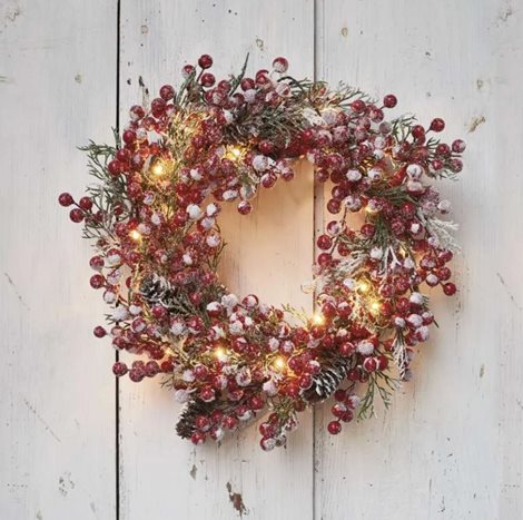 DCTW18 20LED XMAS WREATH DECO 2AA WW 3