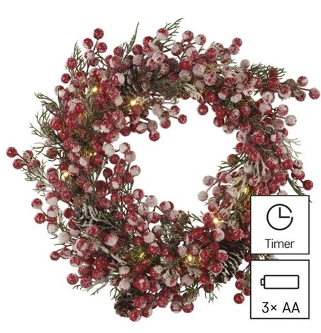 DCTW18 20LED XMAS WREATH DECO 2AA WW 4