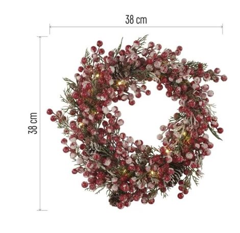 DCTW18 20LED XMAS WREATH DECO 2AA WW 5