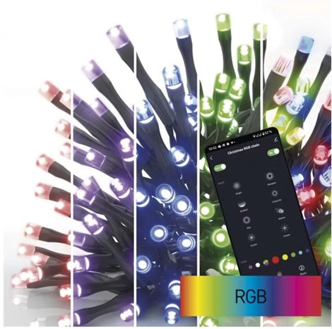 D4ZR04 GoSmart LED vánoční řetěz, 24 m, venkovní i vnitřní, RGB, programy, časovač, wifi 1