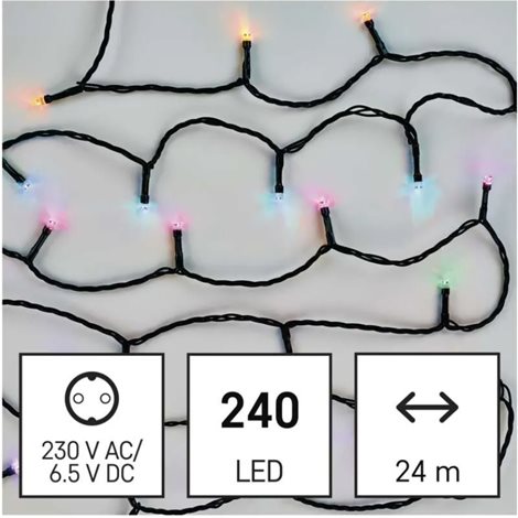 D4ZR04 GoSmart LED vánoční řetěz, 24 m, venkovní i vnitřní, RGB, programy, časovač, wifi 2