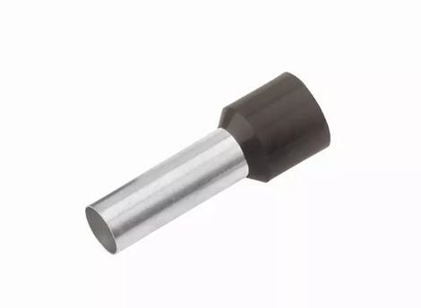 187014 Izolovaná dutinka Cu 1,5/12 mm, černá (100 ks)