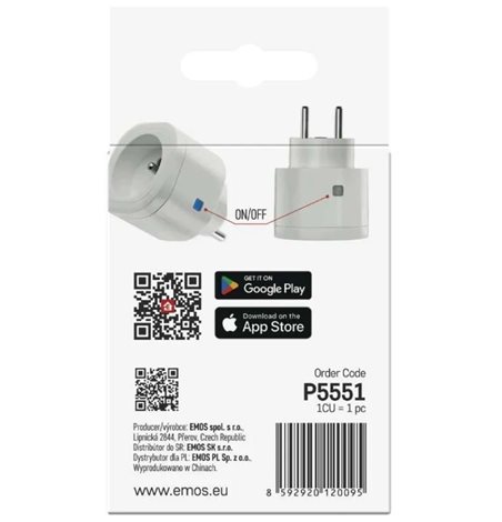 P5551 GOSMART WIFI ZÁSUVKA S ČASOVAČEM/WATTMETREM 5