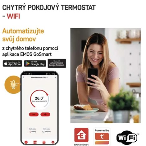 P56211 GOSMART TERMOSTAT WIFI BEZDRÁT.PROG. P56211 3
