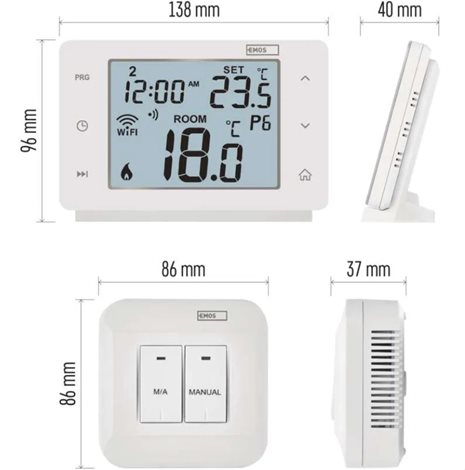P56211 GOSMART TERMOSTAT WIFI BEZDRÁT.PROG. P56211 5