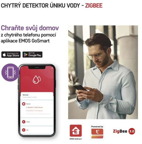 P56000S GoSmart Detektor úniku vody ZigBee 7