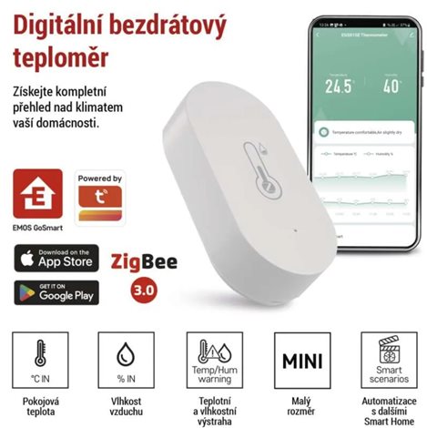 EGS0102 GoSmart Digitální bezdrátový teploměr ZigBee 2