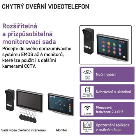 H4020 GoSmart Sada domácího videotelefonu EMOS IP-750A s Wi-Fi 8