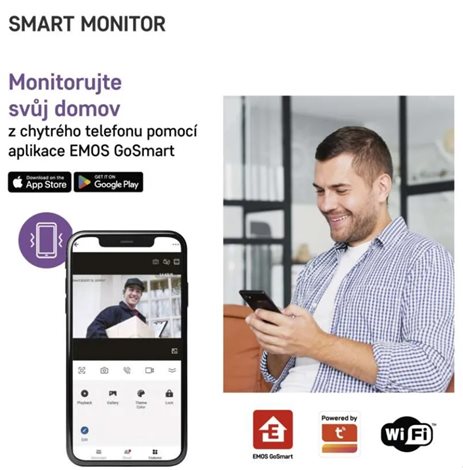 H4021 GoSmart Přídavný monitor IP-750B domácího videotelefonu IP-750A 4