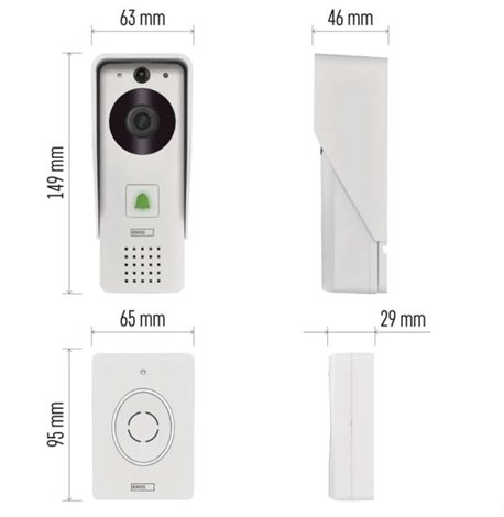 H4030 GOSMART VIDEOZVONEK IP-09D DC BATERIOVÝ 4
