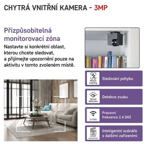 H4061 GOSMART IP KAMERA VNITŘNÍ IP-110 CUBEv2 3MPx 6