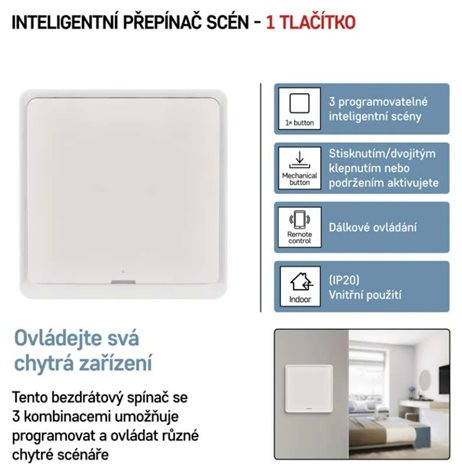 H5011 GOSMART SCÉNICKÝ VYPÍNAČ 1TL IP-2001ZW ZIGBEE 2
