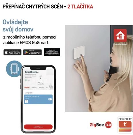 H5012 GOSMART SCÉNICKÝ VYPÍNAČ 2TL IP-2002ZW ZIGBEE 6