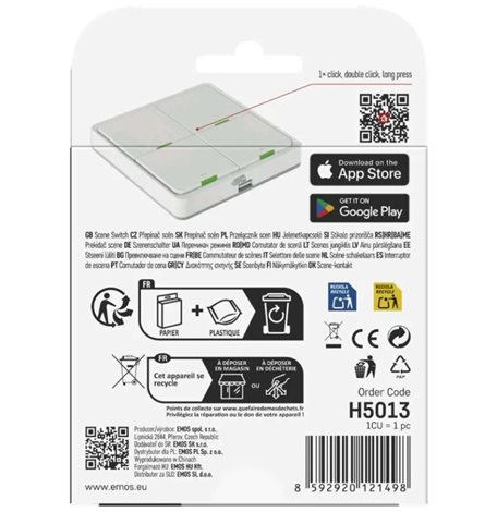 H5013 GOSMART SCÉNICKÝ VYPÍNAČ 4TL IP-2004ZW ZIGBEE 5