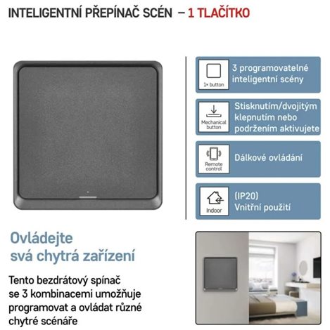 H5014 GOSMART SCÉNICKÝ VYPÍNAČ 1TL IP-2001ZB ZIGBEE 5