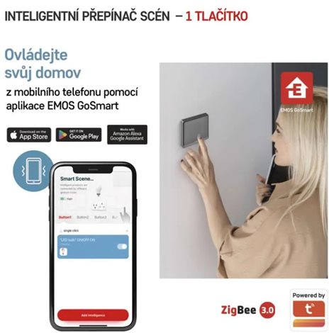H5014 GOSMART SCÉNICKÝ VYPÍNAČ 1TL IP-2001ZB ZIGBEE 6