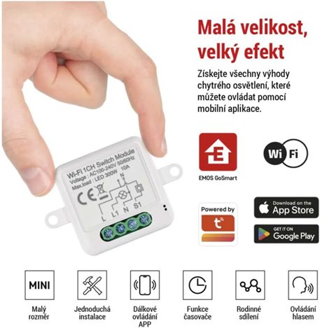 H5105 GOSMART MODUL SPÍNACÍ 1CH LN IP-2101SW WIFI 4