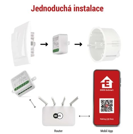 H5106 GOSMART MODUL SPÍNACÍ 2CH LN IP-2102SW WIFI 3