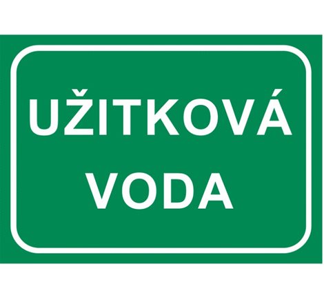 Samolepka 7895B A6 Užitková voda (text)