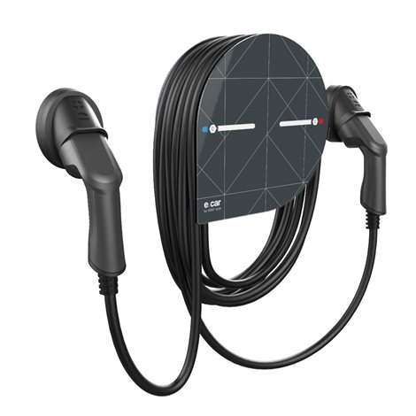 Wallbox e:car WALL double kabel / kabel SMART 2×22kW(Antracit, Stand. délka 5m) 1