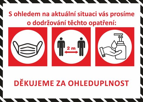 Samolepka COV08 A3 Dodržování opatření - sdružené piktogramy