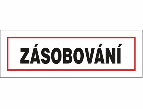 Tabulka DT060A 21x7cm Zásobování