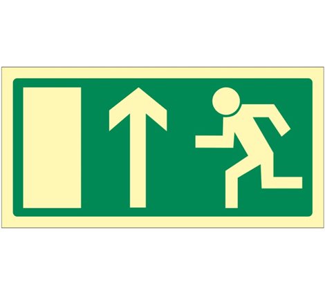 Samolepka FLZ03A 30x15cm Nouzový východ (šipka nahoru)