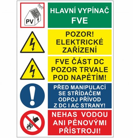 Samolepka FVE07 10x17,7cm Sdružená na FVE