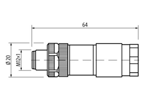 7000-12781-0000000 MOSA M12 M primy, 4-pin, Y-rozbocovac, sroubove svorky 2