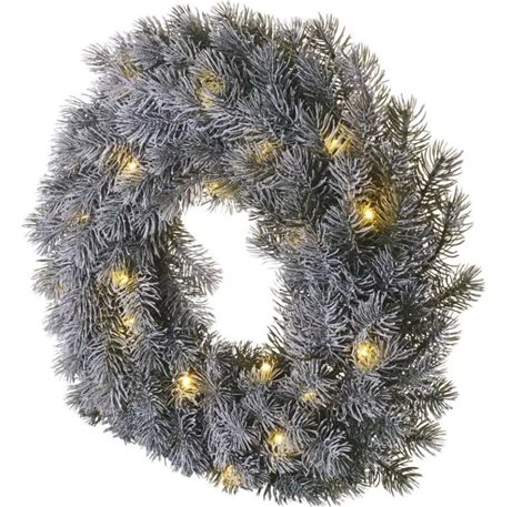 DCTW15 20LED XMAS WREATH DECO SNOW 2AA WW 2