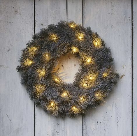 DCTW15 20LED XMAS WREATH DECO SNOW 2AA WW 4