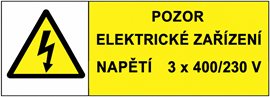 POZOR EL. ZAR. 3X400/230V