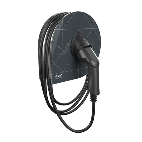Wallbox e:car WALL single kabel BASIC 22kW (Antracit stripes, Stand. délka 5m) 1