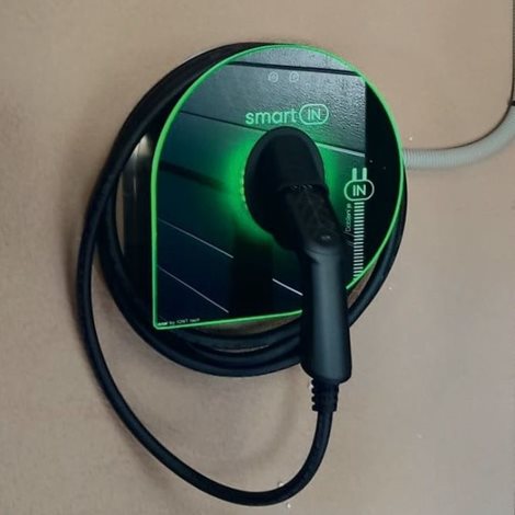 Wallbox e:car WALL single kabel SMART 11kW (White, Stand.délka 5m) 7