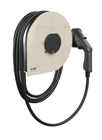 Wallbox e:car WALL double kabel / zásuvka SMART 2×22kW(Burberry stripes, Stand. délka 5m) 1