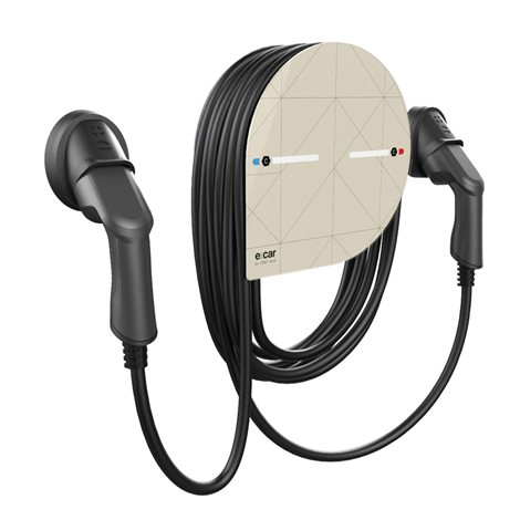 Wallbox e:car WALL double kabel / kabel SMART 2×22kW(Burberry, Stand. délka 5m) 1