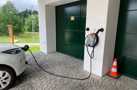 Wallbox e:car WALL double kabel / kabel SMART 2×22kW(Burberry, Stand. délka 5m) 5