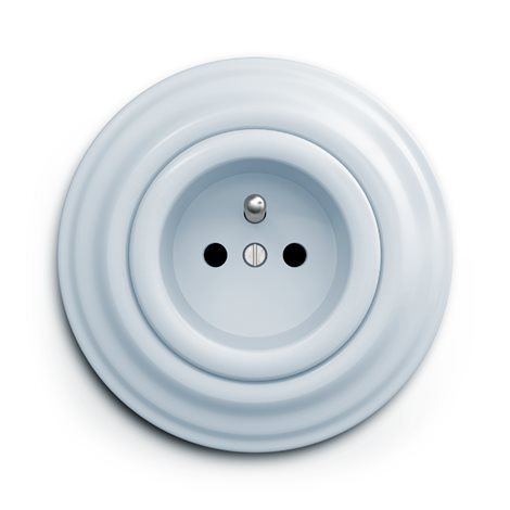 M/ZF Zásuvka 230V v barvě blankytně modrá 2