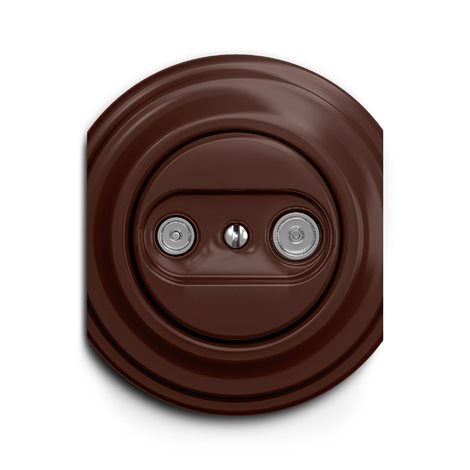 H/TV/K Účastnická zásuvka TV+R (koncová) v barvě kaštanově hnědá 3
