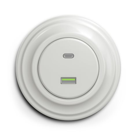 K/USB USB zásuvka A+C v barvě keramika 2