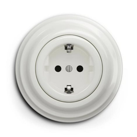 K/ZS Zásuvka Schuko 230V v barvě keramika 1