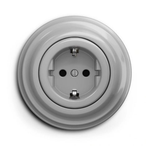 S/ZS Zásuvka Schuko 230V v barvě světle šedá 1