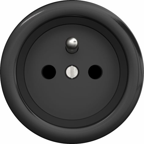 C/ZF Zásuvka 230V v barvě černá 1