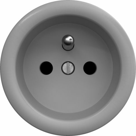 S/ZF Zásuvka 230V v barvě světle šedá 1
